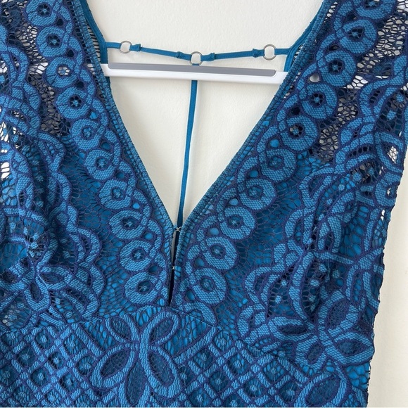 NWT Free People One Million Lovers Blue Lace Mini Dress - Picture 4 of 9